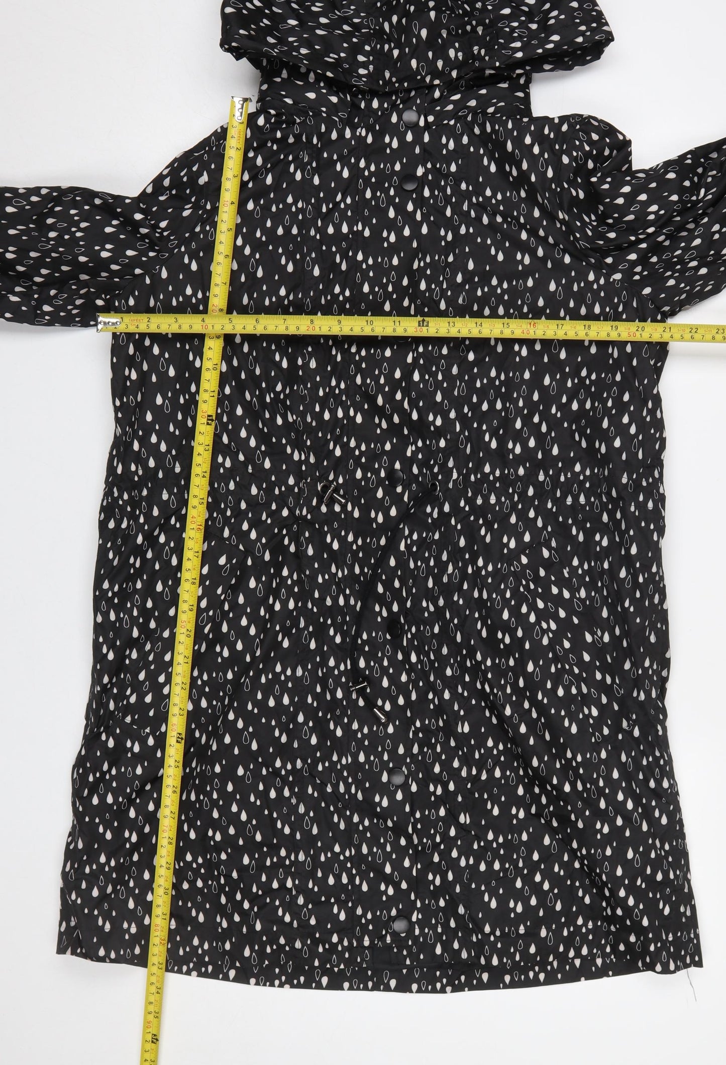 Womens UK Size M Soaked in Luxury Black Rain Coat