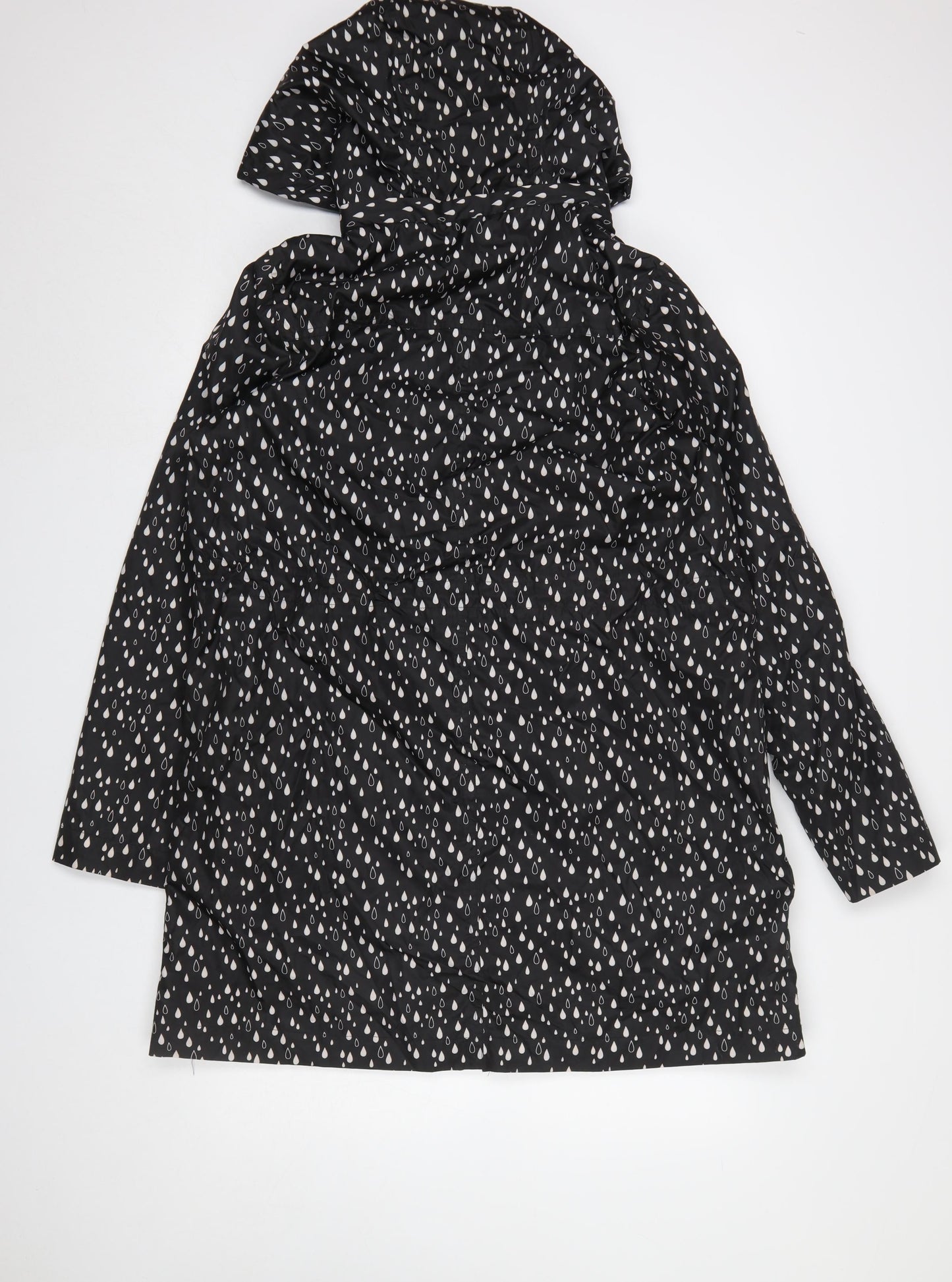 Womens UK Size M Soaked in Luxury Black Rain Coat