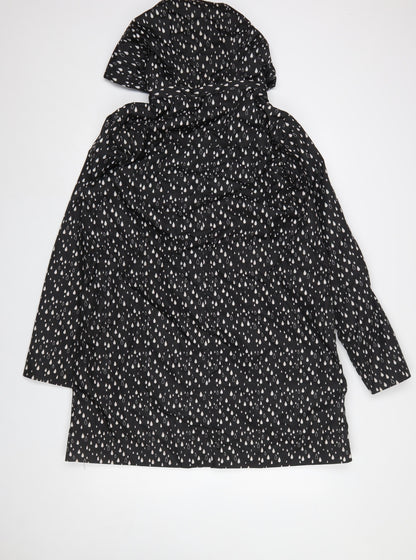 Womens UK Size M Soaked in Luxury Black Rain Coat