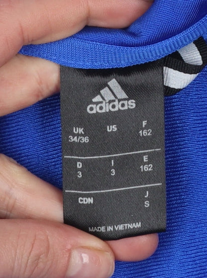 Mens UK Size S adidas Blue Full Zip Sweatshirt