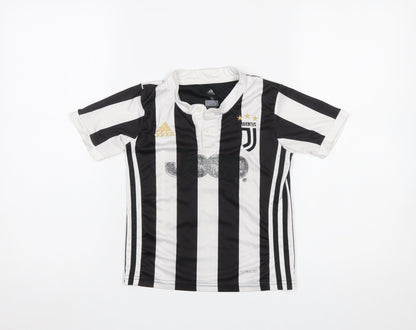 Adidas Boys Black White Juventus Football Jersey Shirt Size 18 Years