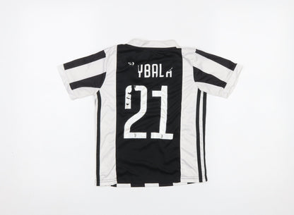 Adidas Boys Black White Juventus Football Jersey Shirt Size 18 Years