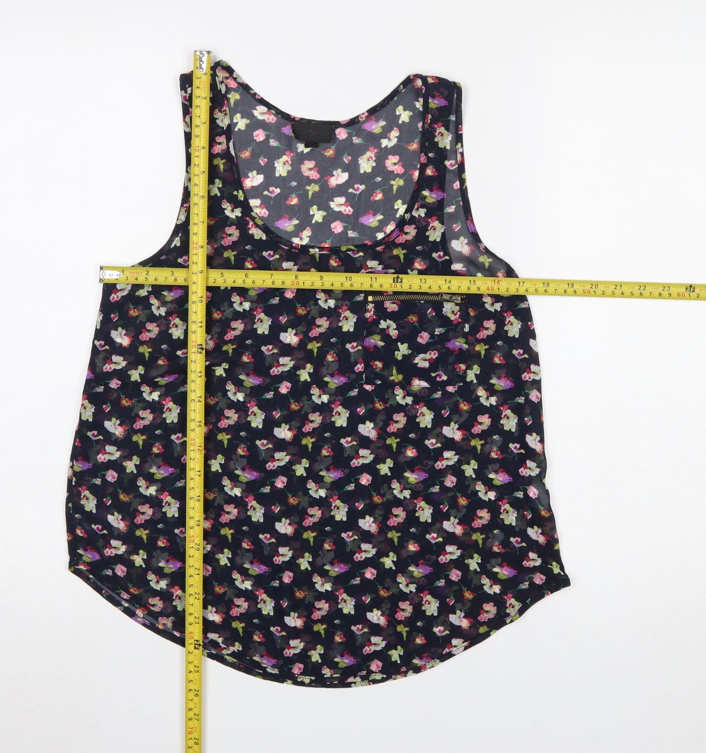 Womens UK Size 12 Topshop Multicoloured Camisole Tank