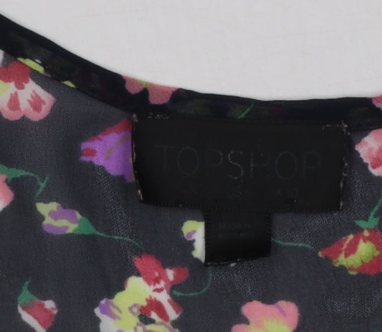 Womens UK Size 12 Topshop Multicoloured Camisole Tank