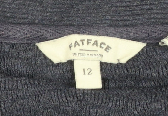 Womens UK Size 12 FatFace Blue Cardigan Jumper