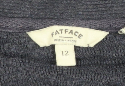 Womens UK Size 12 FatFace Blue Cardigan Jumper