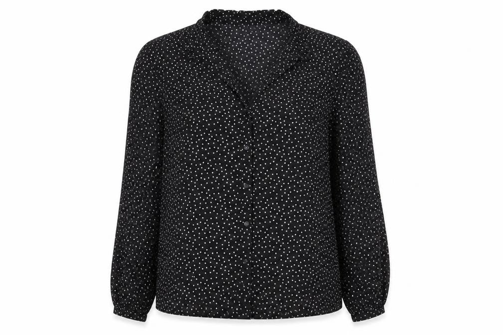 Womens UK Size 12 Warehouse Black Basic Blouse