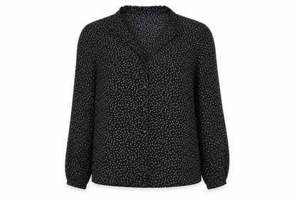 Womens UK Size 12 Warehouse Black Basic Blouse