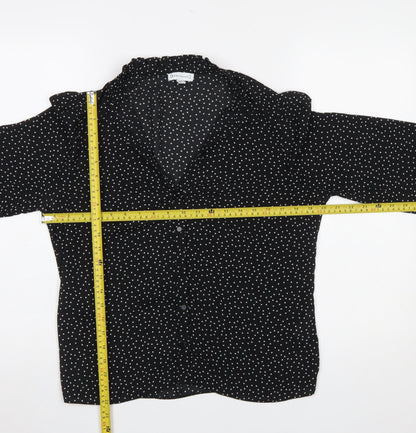 Womens UK Size 12 Warehouse Black Basic Blouse