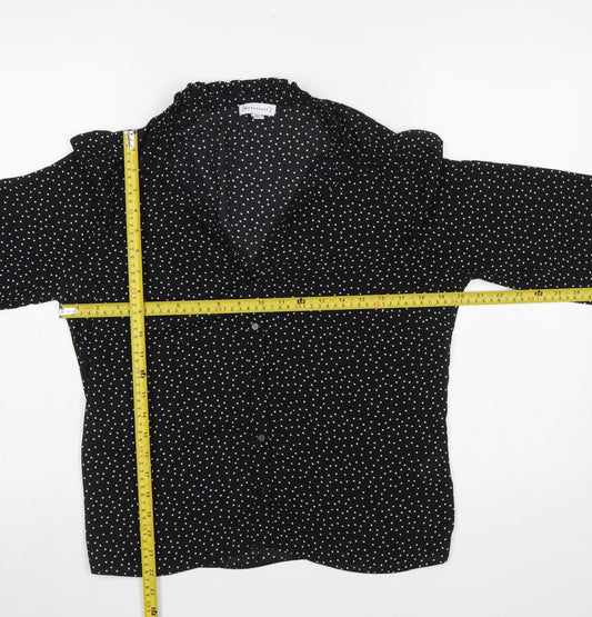 Womens UK Size 12 Warehouse Black Basic Blouse