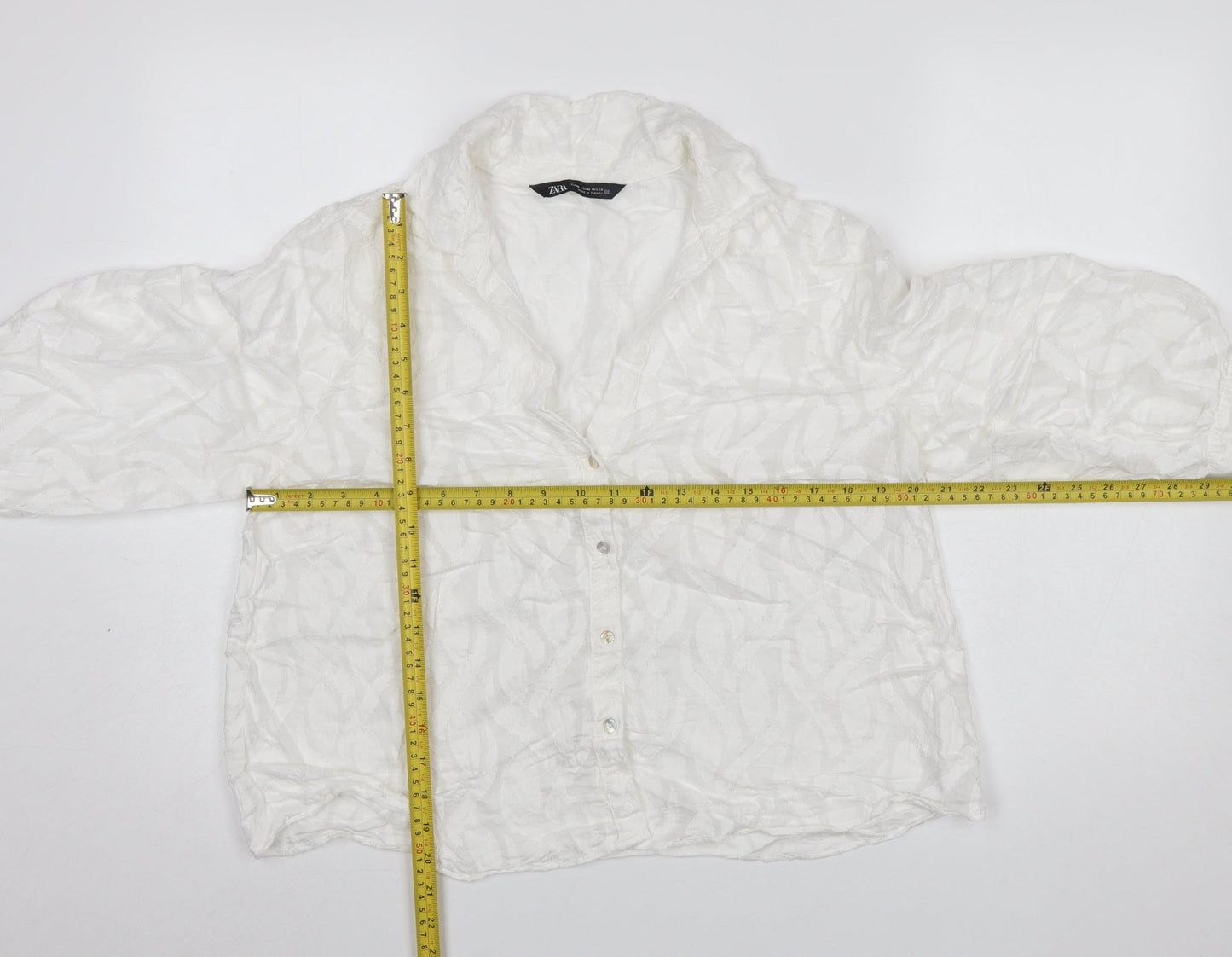 Womens UK Size M Zara White Basic Blouse
