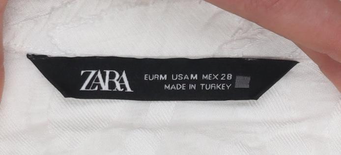 Womens UK Size M Zara White Basic Blouse