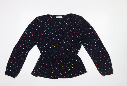 Womens UK Size L Oasis Multicoloured Wrap Blouse
