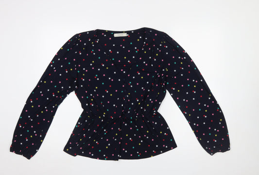Womens UK Size L Oasis Multicoloured Wrap Blouse