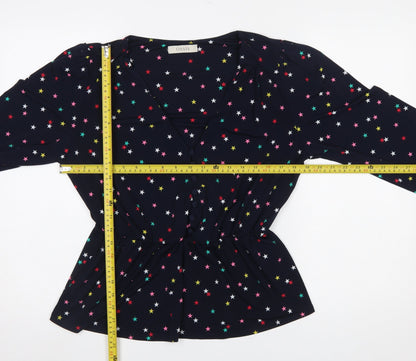 Womens UK Size L Oasis Multicoloured Wrap Blouse