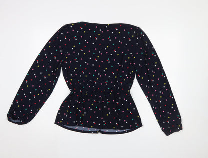 Womens UK Size L Oasis Multicoloured Wrap Blouse