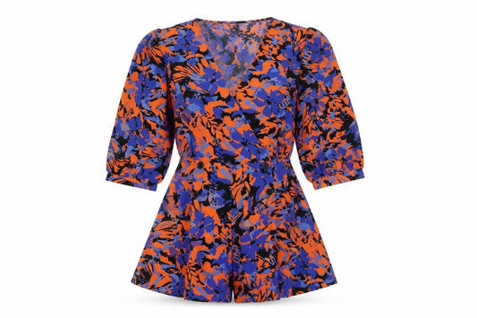 Womens UK Size 10 River Island One-Piece Multicoloured Playsuit