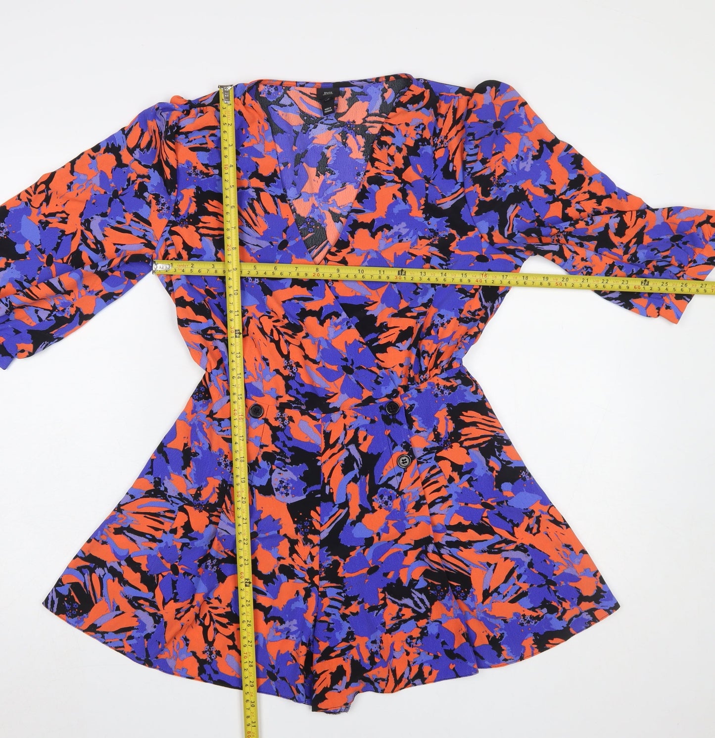 Womens UK Size 10 River Island One-Piece Multicoloured Playsuit