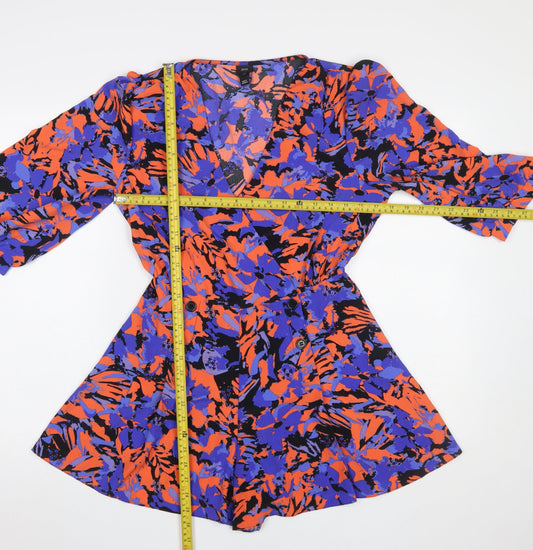 Womens UK Size 10 River Island One-Piece Multicoloured Playsuit