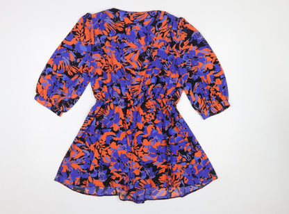 Womens UK Size 10 River Island One-Piece Multicoloured Playsuit