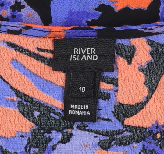 Womens UK Size 10 River Island One-Piece Multicoloured Playsuit
