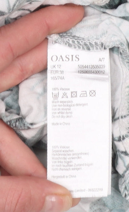Womens UK Size 12 Oasis Multicoloured Tunic Blouse