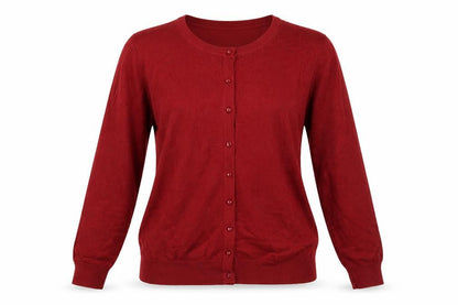 Womens UK Size 12 Regatta Red Cardigan Jumper
