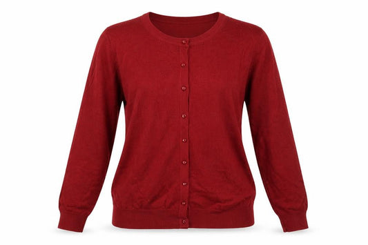 Womens UK Size 12 Regatta Red Cardigan Jumper