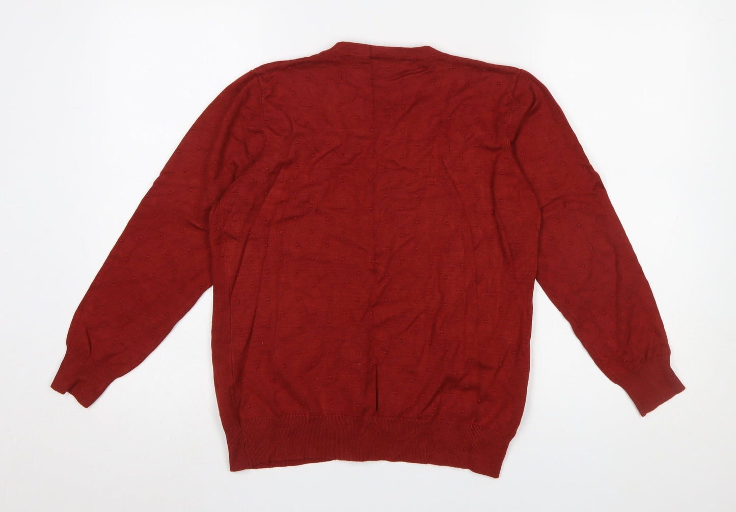 Womens UK Size 12 Regatta Red Cardigan Jumper
