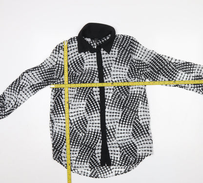 Womens UK Size 8 NEXT Black Basic Blouse