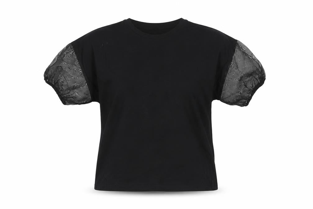 Womens UK Size S Dunnes Stores Black Basic T-Shirt