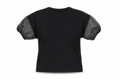 Womens UK Size S Dunnes Stores Black Basic T-Shirt