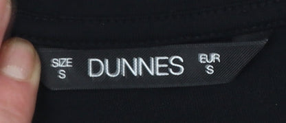Womens UK Size S Dunnes Stores Black Basic T-Shirt