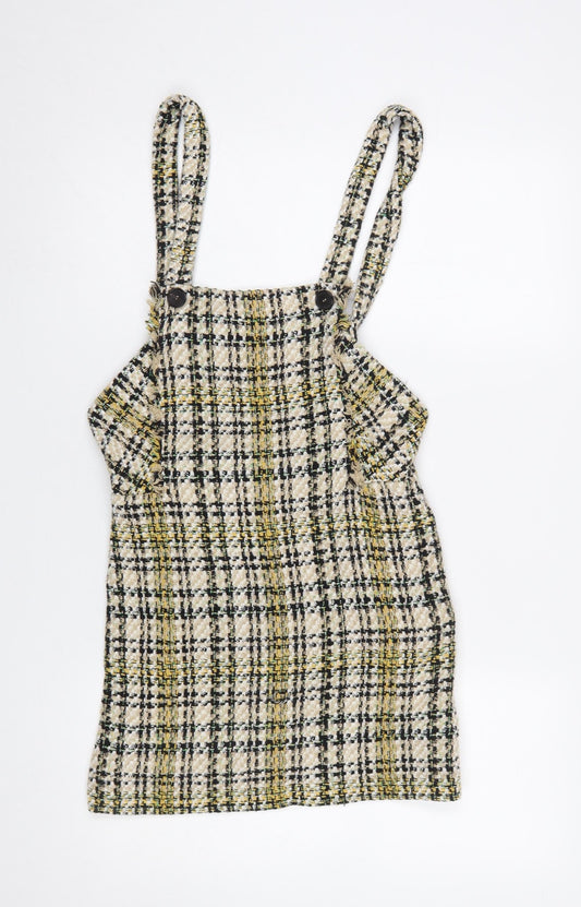Womens UK Size S Zara Pinafore/Dungaree Dress