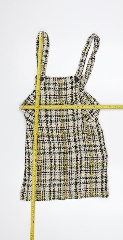 Womens UK Size S Zara Pinafore/Dungaree Dress
