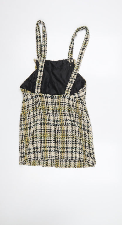 Womens UK Size S Zara Pinafore/Dungaree Dress