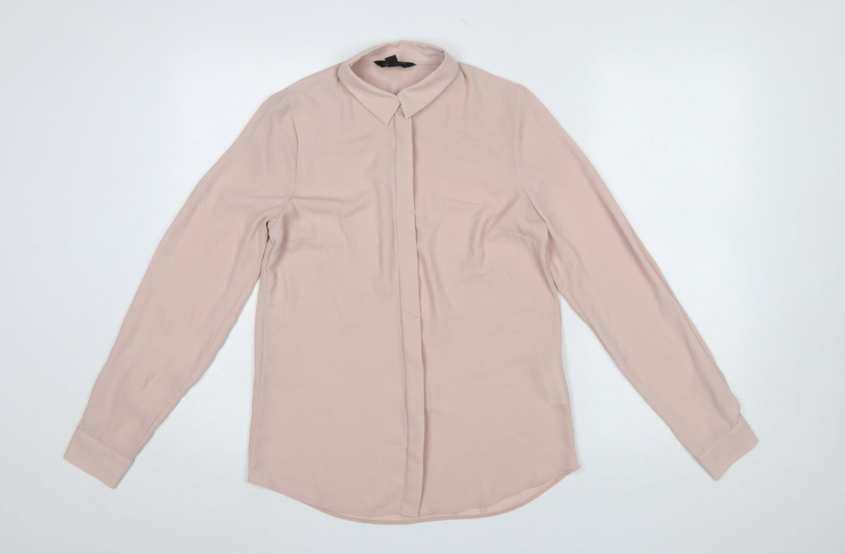 Womens UK Size 6 New Look Beige Basic Blouse
