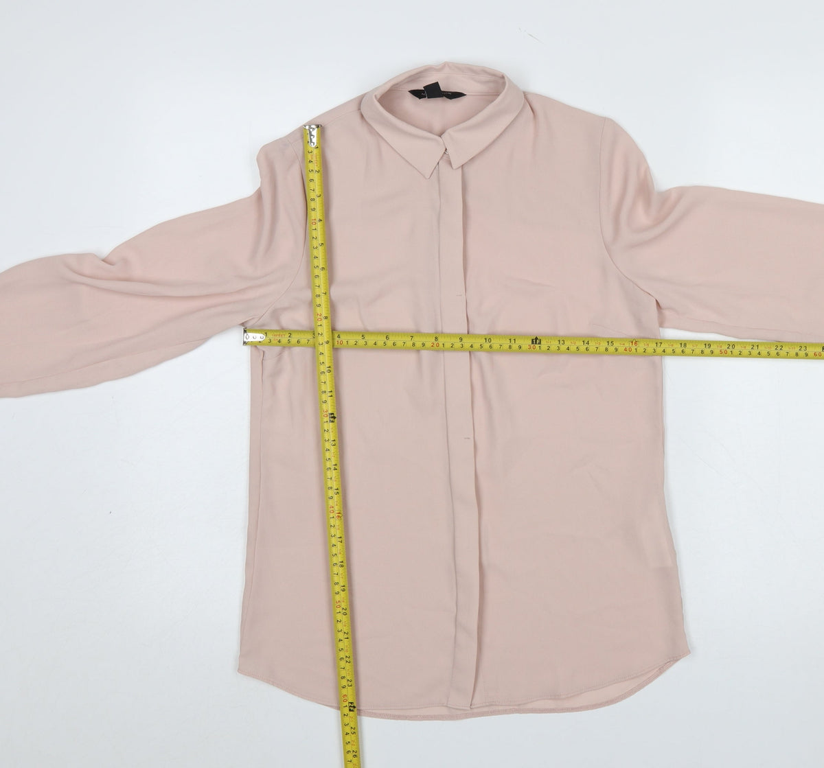 Womens UK Size 6 New Look Beige Basic Blouse