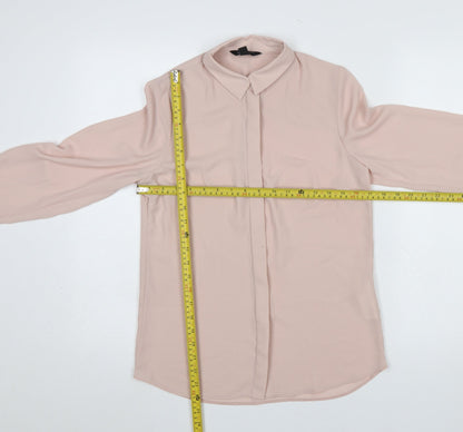 Womens UK Size 6 New Look Beige Basic Blouse