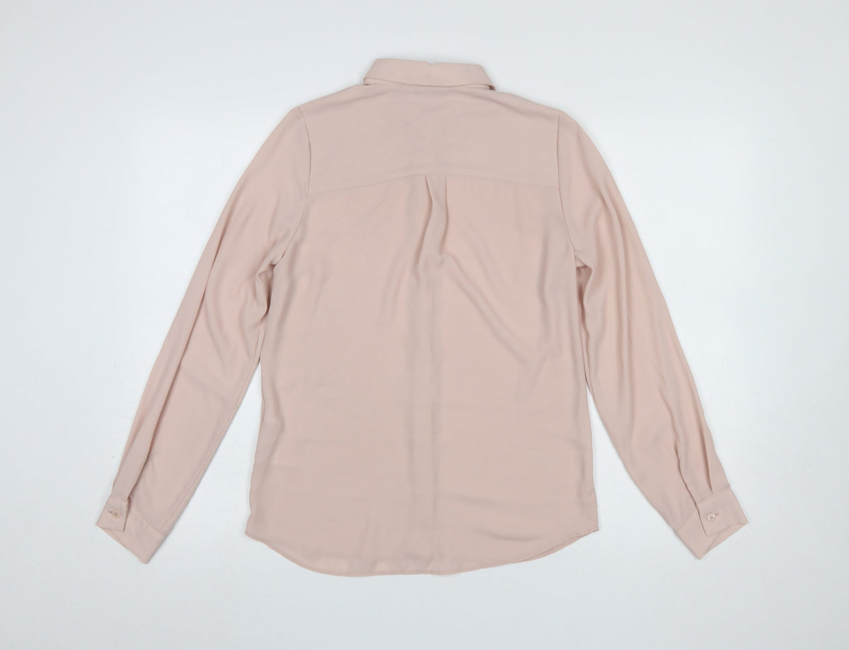 Womens UK Size 6 New Look Beige Basic Blouse