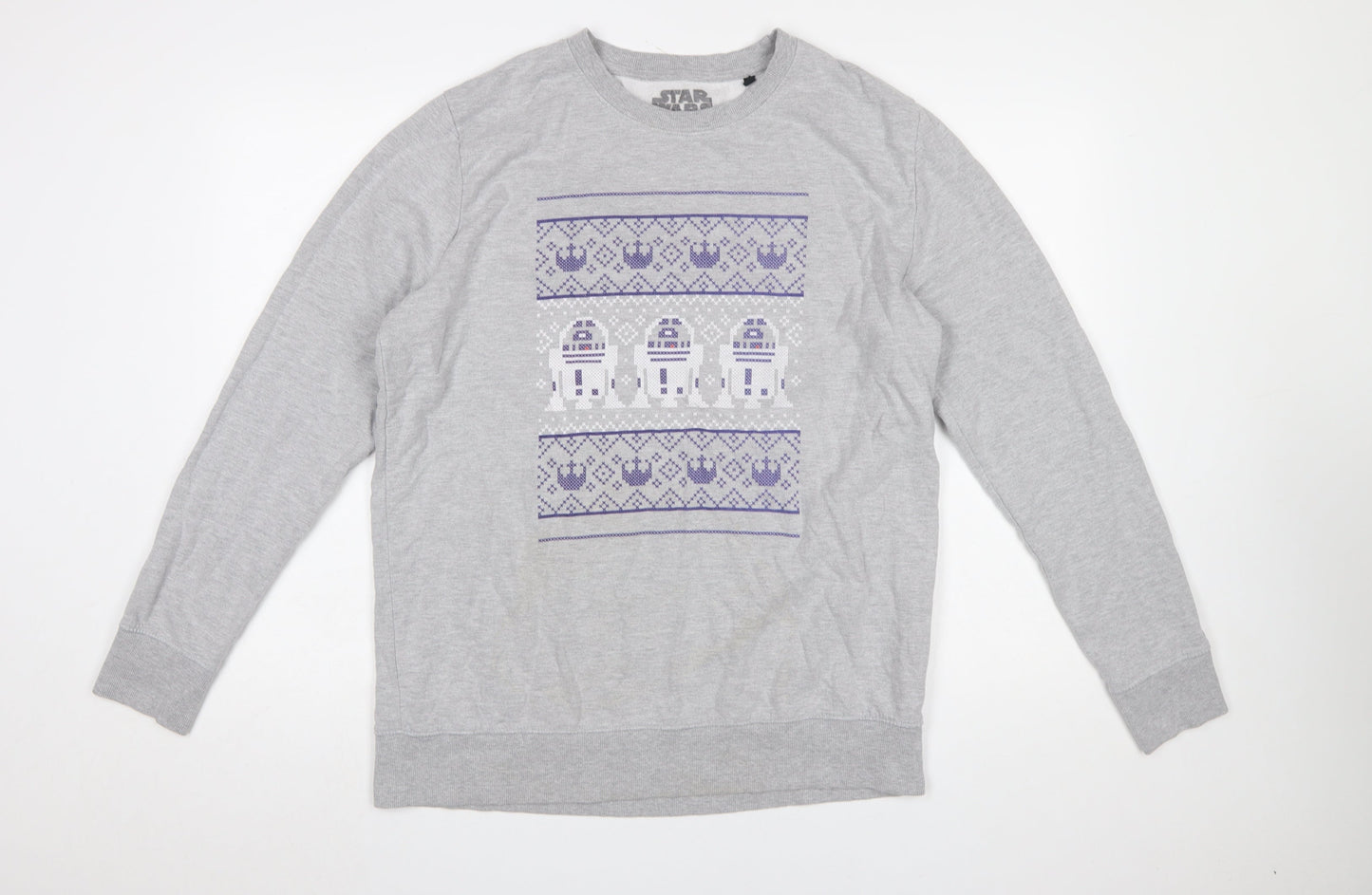 Mens UK Size XL Star Wars Grey Pullover Sweatshirt