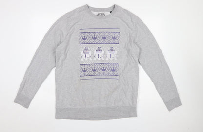 Mens UK Size XL Star Wars Grey Pullover Sweatshirt
