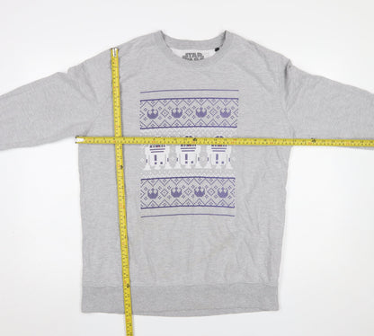 Mens UK Size XL Star Wars Grey Pullover Sweatshirt