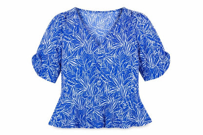 Womens UK Size M Dunnes Stores Blue Tunic Blouse