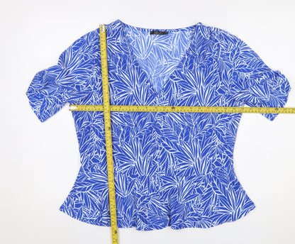 Womens UK Size M Dunnes Stores Blue Tunic Blouse