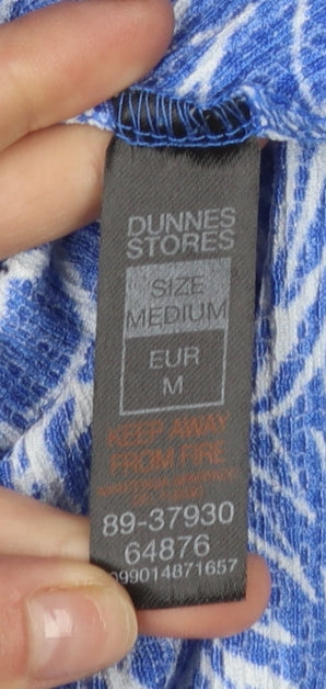 Womens UK Size M Dunnes Stores Blue Tunic Blouse