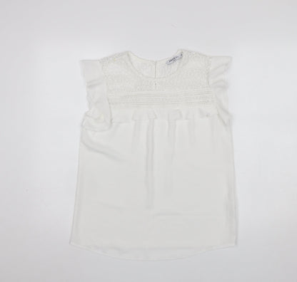 Womens UK Size S Akoz De Toi Paris White Camisole Blouse