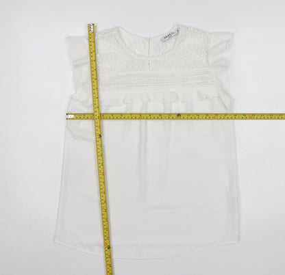Womens UK Size S Akoz De Toi Paris White Camisole Blouse