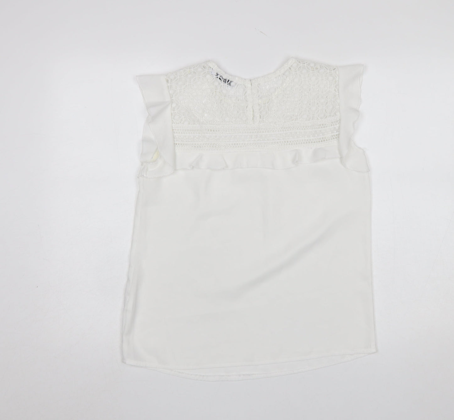 Womens UK Size S Akoz De Toi Paris White Camisole Blouse