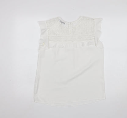 Womens UK Size S Akoz De Toi Paris White Camisole Blouse